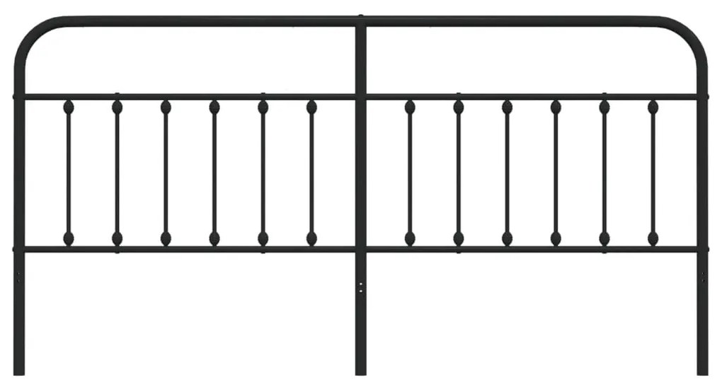 Cabeceira de cama 200 cm metal preto