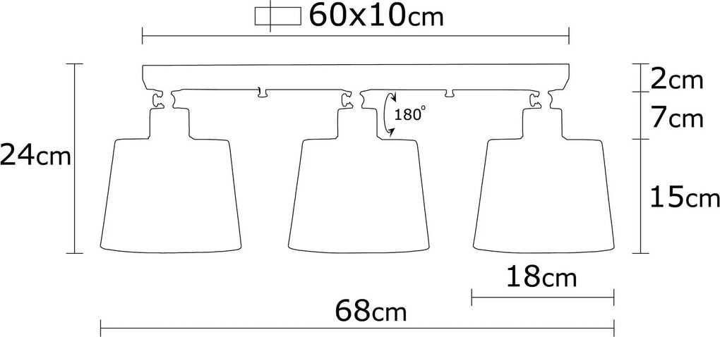 Candeeiro de Teto Kemer – Prateado – Diâmetro: 68 cm, Altura: 24 cm
