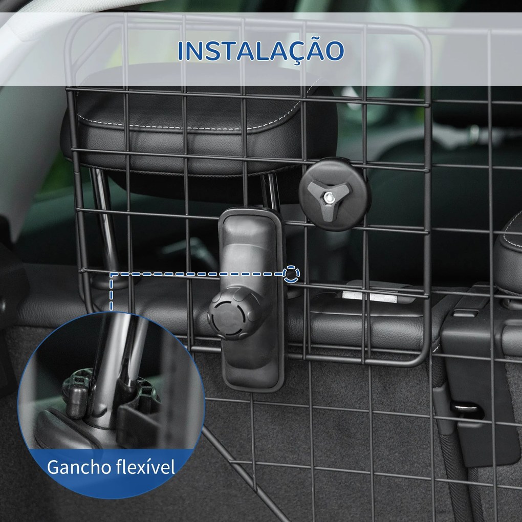 PawHut Grade de Segurança de Carro para Cães Universal Grade de Segura