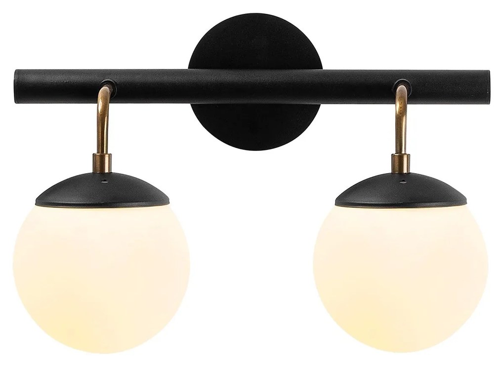 Aplique de Parede Gondol – Preto/Branco – 41 x 20 cm