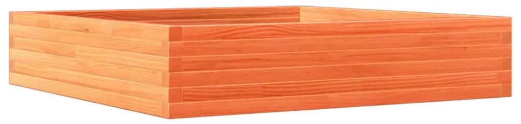 Vaso/floreira de jardim 110x110x23 cm pinho maciço castanho-mel