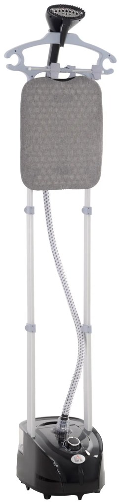 Ferro de Engomar a Vapor 1800W Temperatura Ajustável 11 Níveis Depósito de 2 L Aquecimento em 38s 35x25x47-118,5 cm Preto