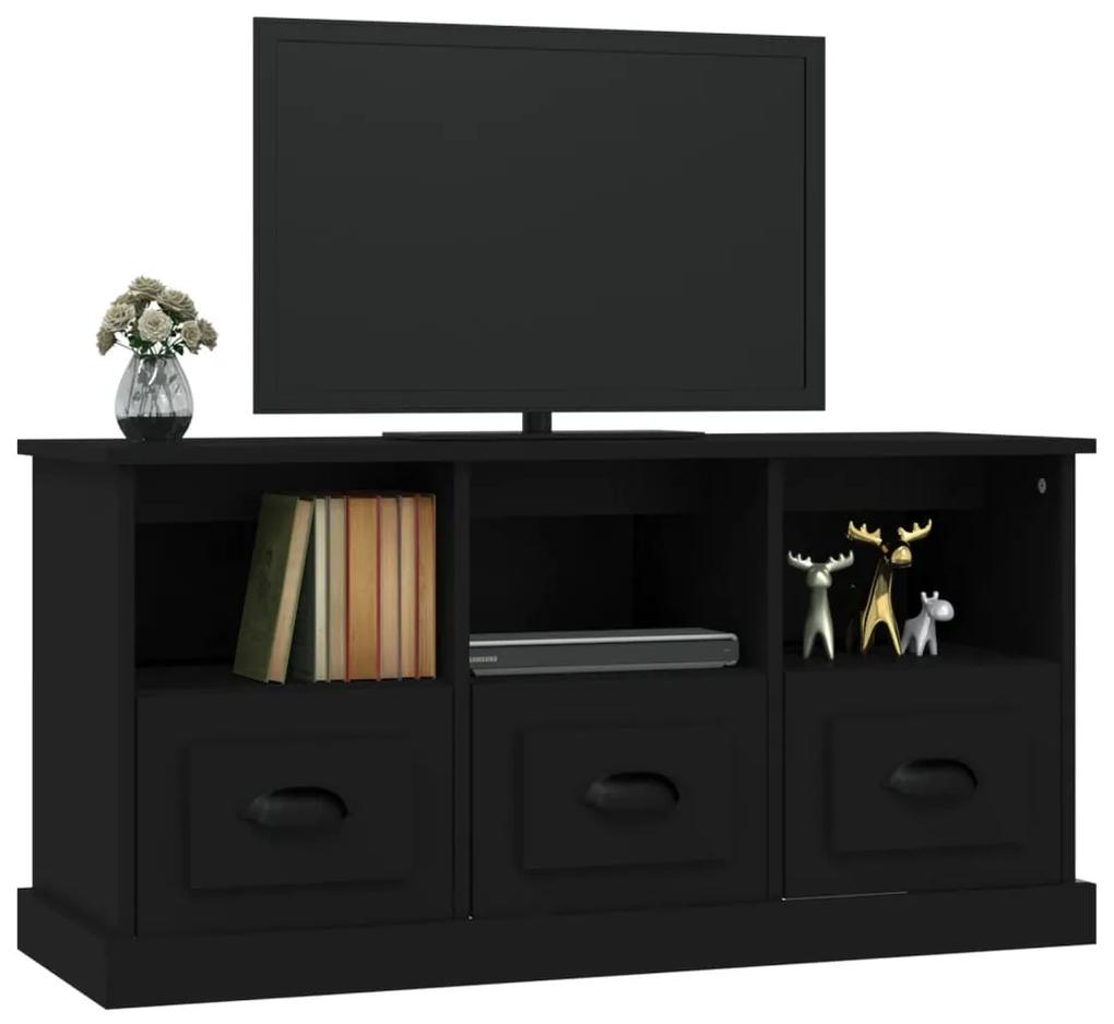 Móvel de TV 100x35x50 cm derivados de madeira preto