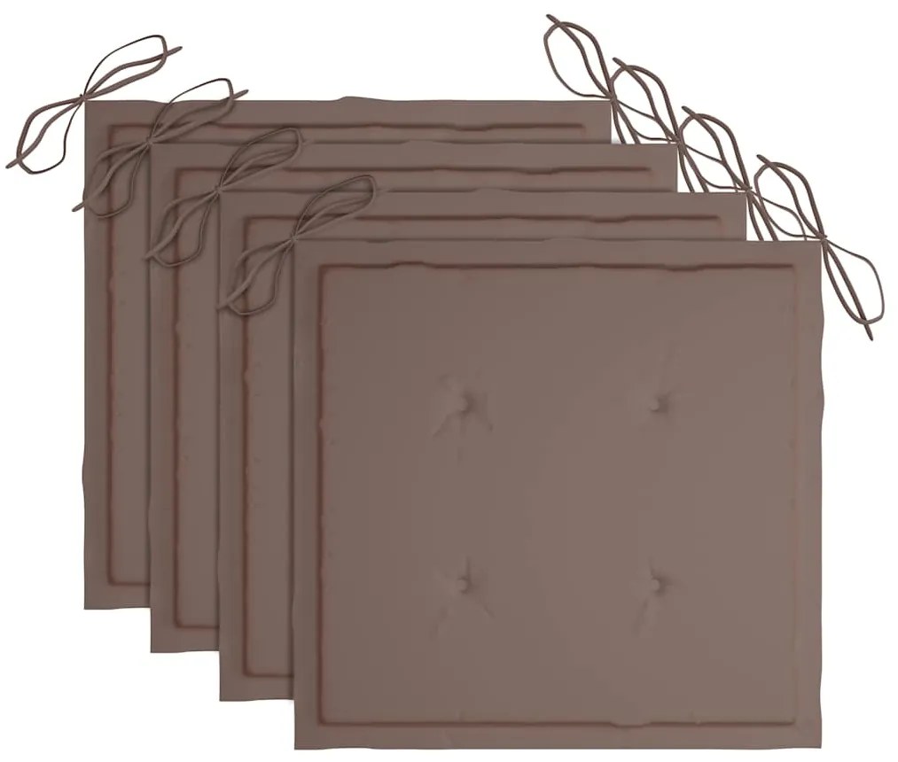 Cadeiras de jantar jardim c/ almofadões 3 pcs acácia maciça