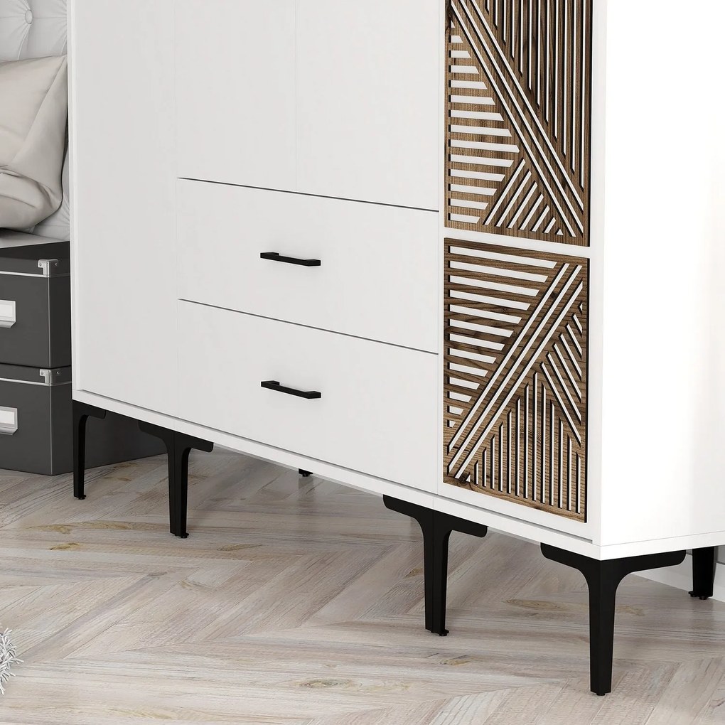 Guarda-Roupa Kumsal STP – Branco – 160 cm x 47,5 cm x 201,4 cm