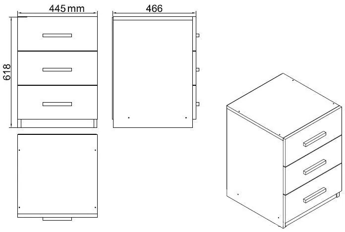 Conjunto de Mobiliário de Escritório VO9 – Branco – Secretária 140x73,