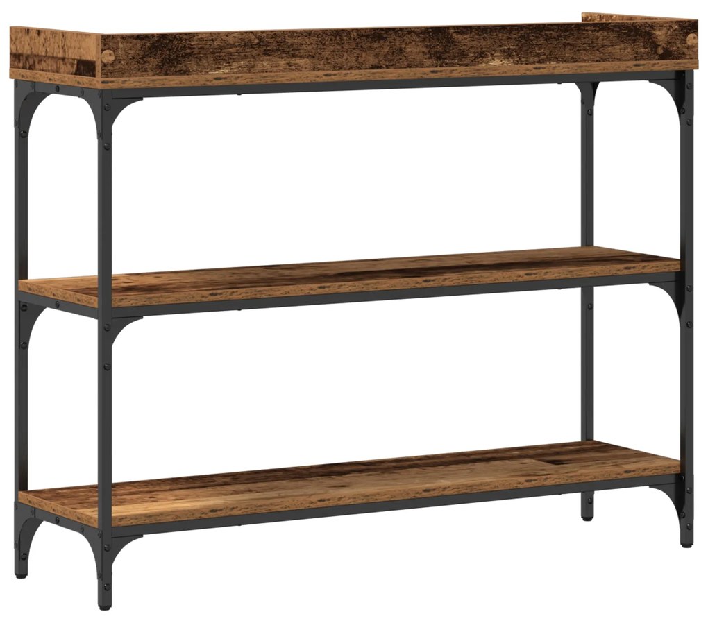 Mesa de Console vidaXL Madeira Velha 100x30x80 cm Madeira Ingenheirada