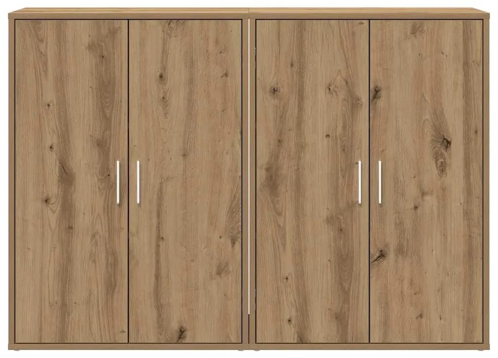 Conjunto de 2 Buffets em Carvalho Artisan 60x31x84 cm - Madeira Estrut