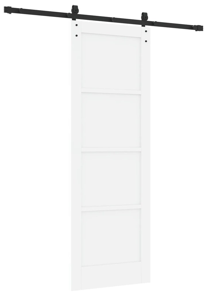 Porta Deslizante vidaXL com Conjunto de Hardware Branca 73.5x211 cm Ma