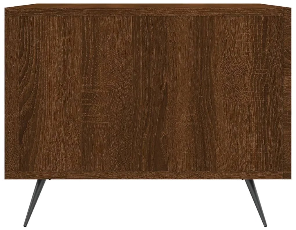 Mesa centro 2 pcs 50x50x40 cm madeira proc. carvalho castanho