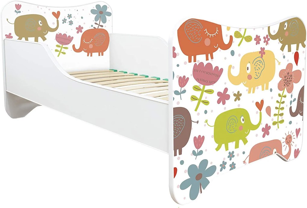 CAMA INFANTIL CRIANÇAS OFERTA COLCHÃO ESPUMA HAPPY KITTY – ELEFANTES 160x80