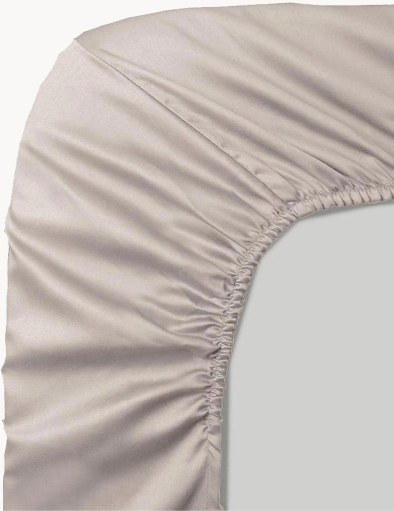Lençol com elástico em cetim de algodão para boxspring Ava, Alt 40 cm