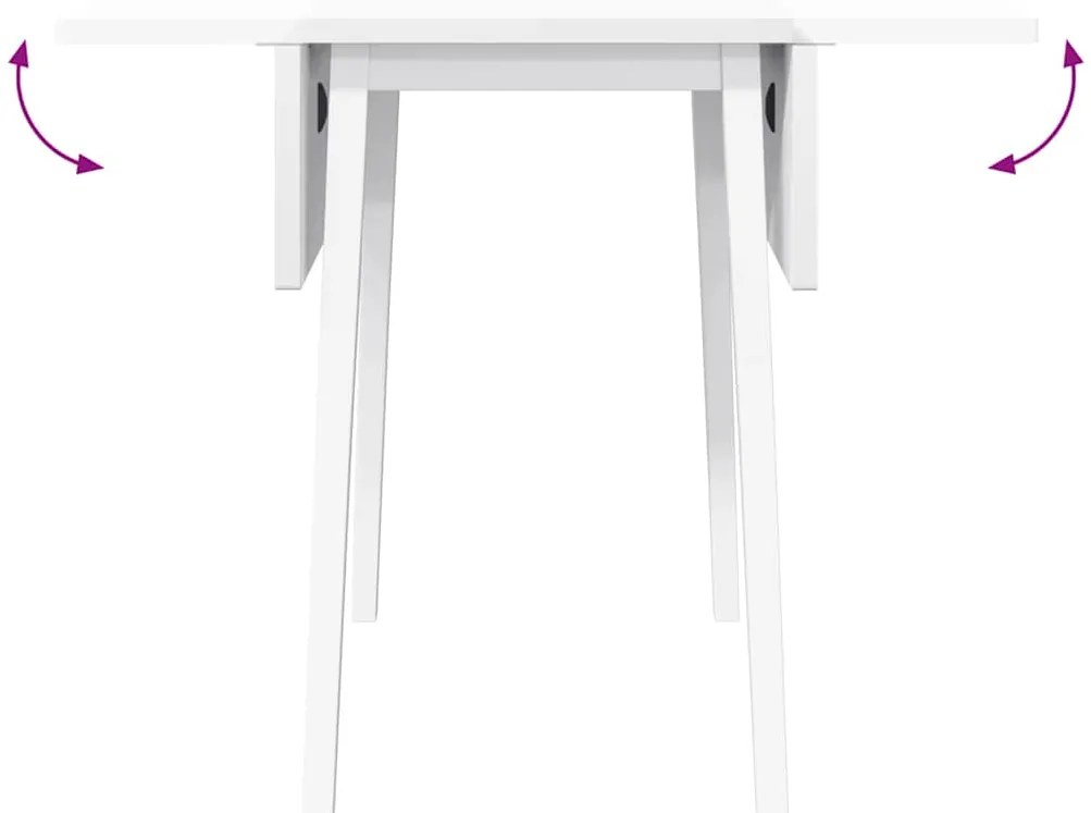 Mesa de jantar madeira seringueira maciça branco
