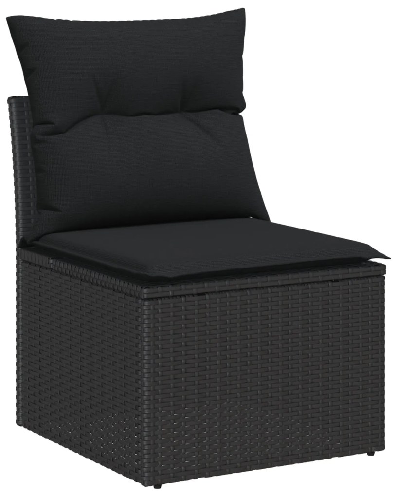 Conjunto de Sofá de Jardim vidaXL 6 Peças com Almofadas Bege Rattan Si