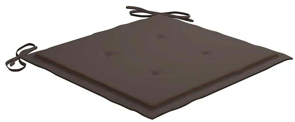 Almofadões p/ cadeiras jardim 4 pcs oxford cinza-acastanhado