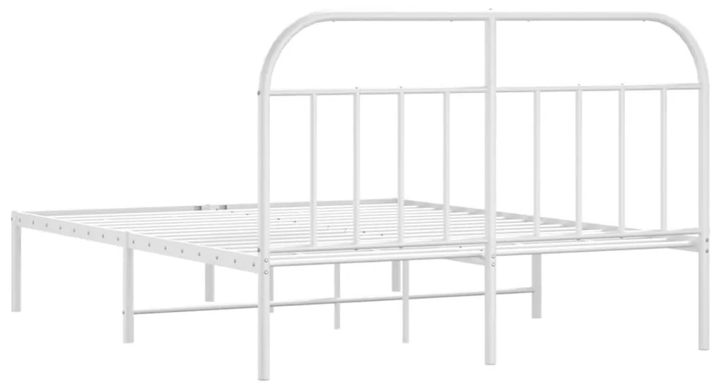 Estrutura de cama com cabeceira 180x200 cm metal branco