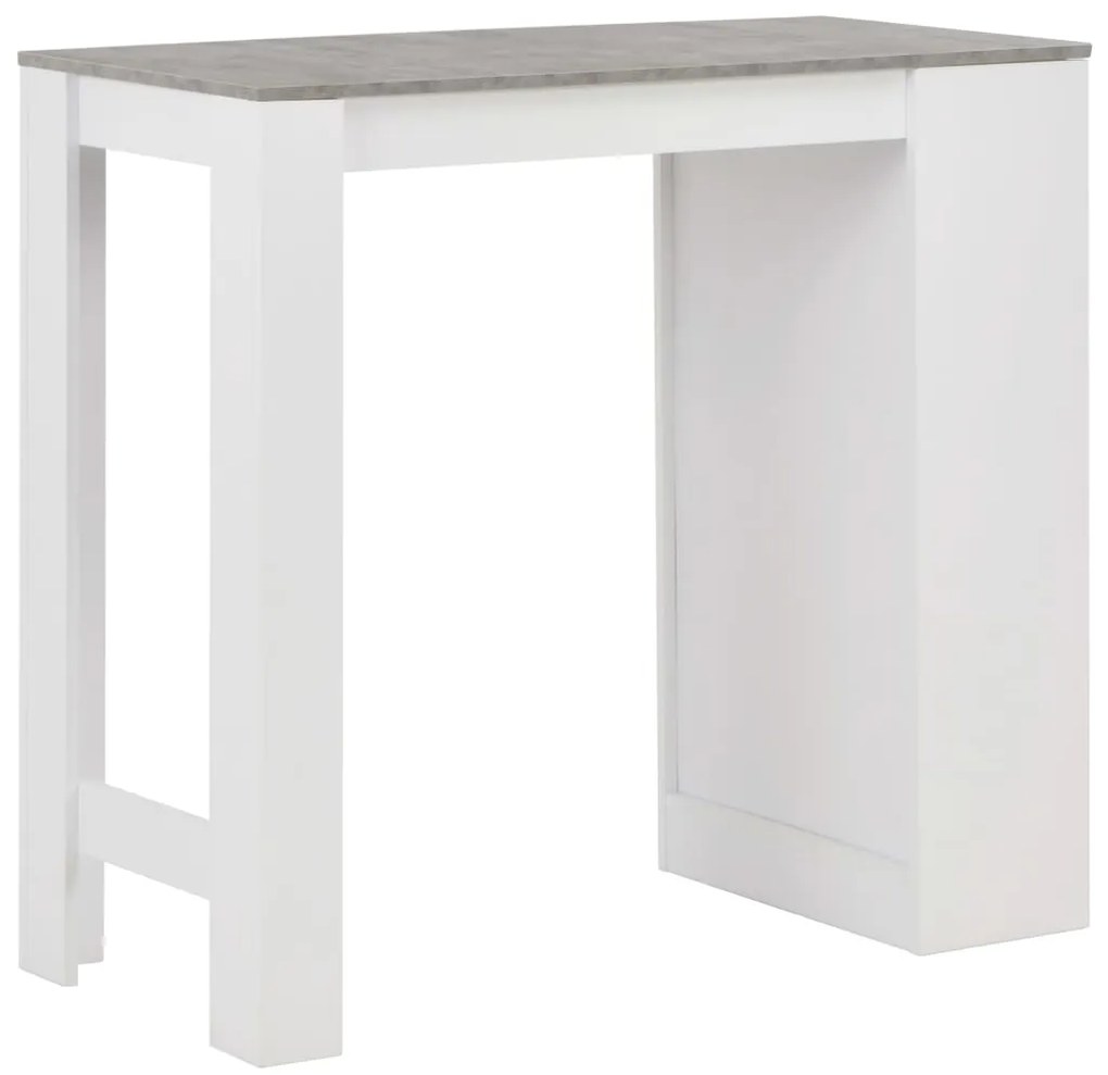 Mesa de bar com prateleira branco 110x50x103 cm