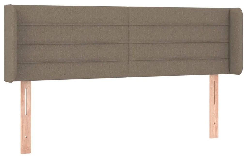 Cabeceira de cama c/ luzes LED 147x16x78/88cm cinza-acastanhado