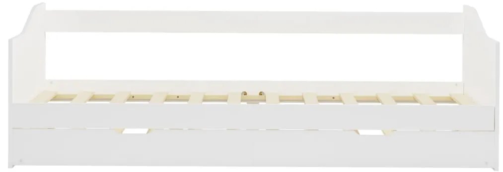 Estrutura sofá-cama de puxar madeira de pinho 90x200 cm branco