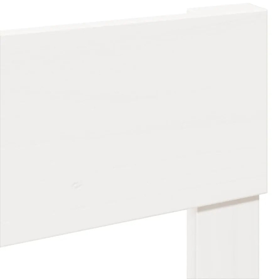 Cama sem colchão 160x200 cm madeira de pinho maciça branco