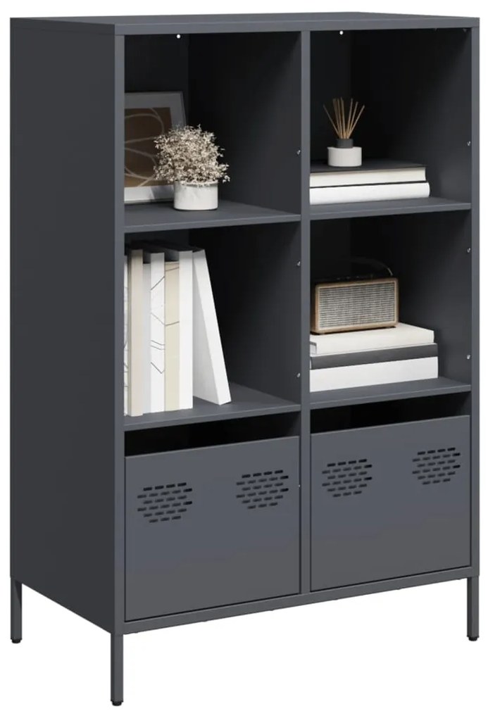 vidaXL Móvel alto 68x39x103,5 cm aço antracite