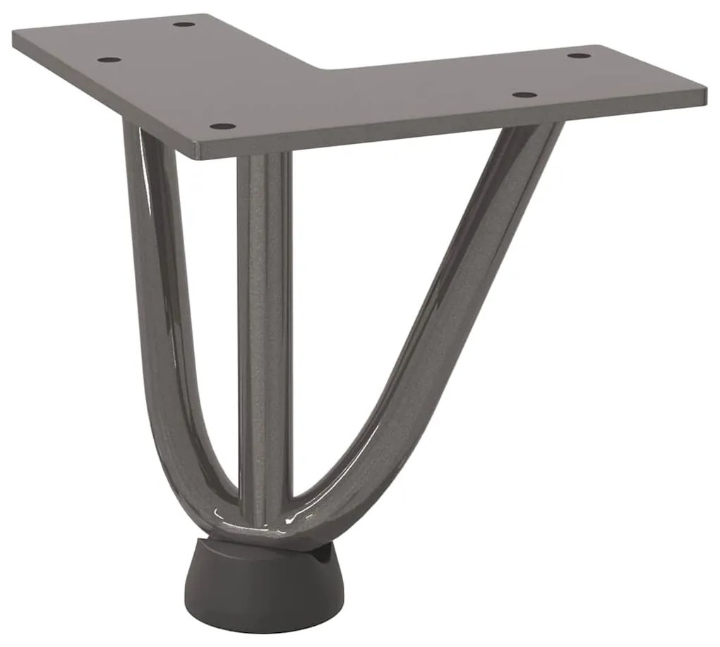 Pernas de grampo para mesa de centro 4 peças Aço natural 10 cm Aço mac