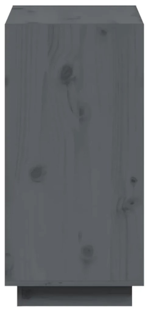 Estante madeira de pinho maciça 60x35x71 cm cinzento