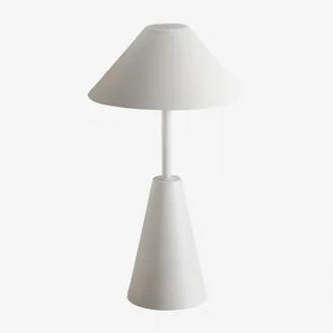Lâmpada De Mesa Led Sem Fios Para Exterior Em Ferro Alexis Branco - Sklum