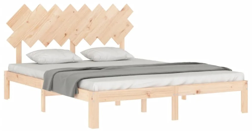 Cama sem colchão 160x200 cm madeira de pinho maciça