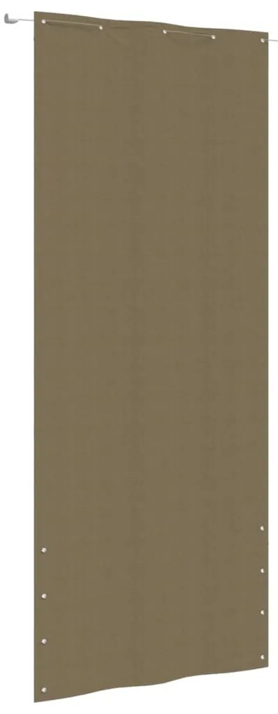 vidaXL Tela de varanda 100x240 cm tecido oxford cinza-acastanhado
