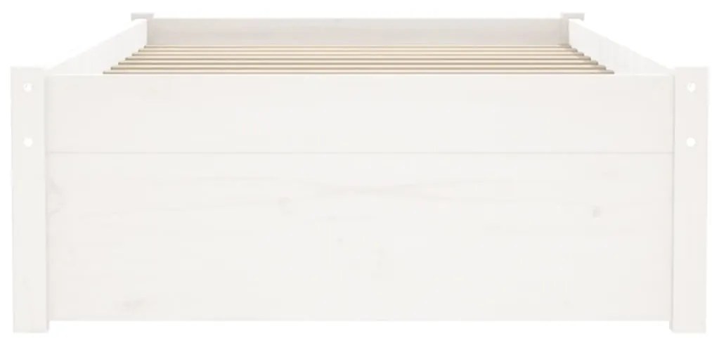Estrutura cama pequena solteiro 75x190 cm madeira maciça branco