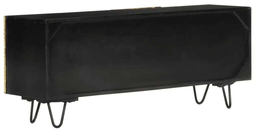 Móvel de TV 110x30x45 cm madeira de mangueira maciça