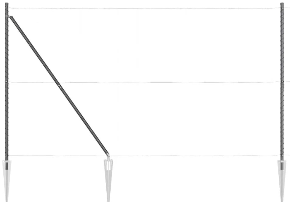 Posts de Cerca com Ponta - 26 peças Ø32 mm, 180 cm, Aço Galvanizado