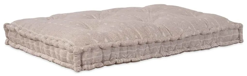 vidaXL Travesseiro para Sofá Pallet Castanho-claro tecido