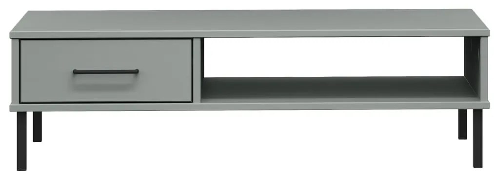 Mesa de centro c/ pernas de metal pinho maciço OSLO cinzento