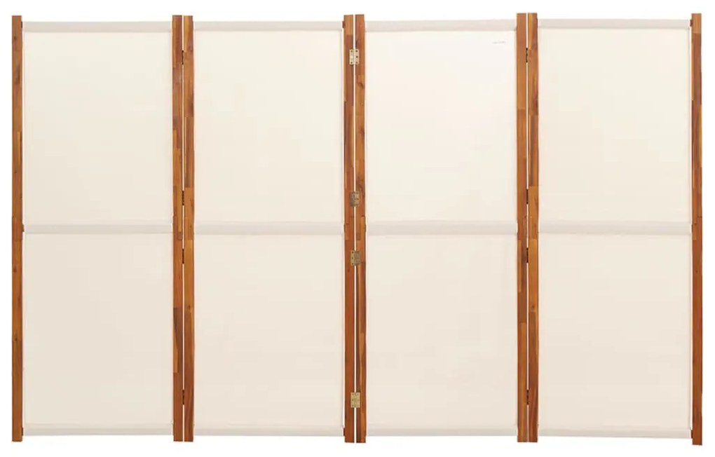 Divisória/biombo com 4 painéis 280x180 cm branco nata