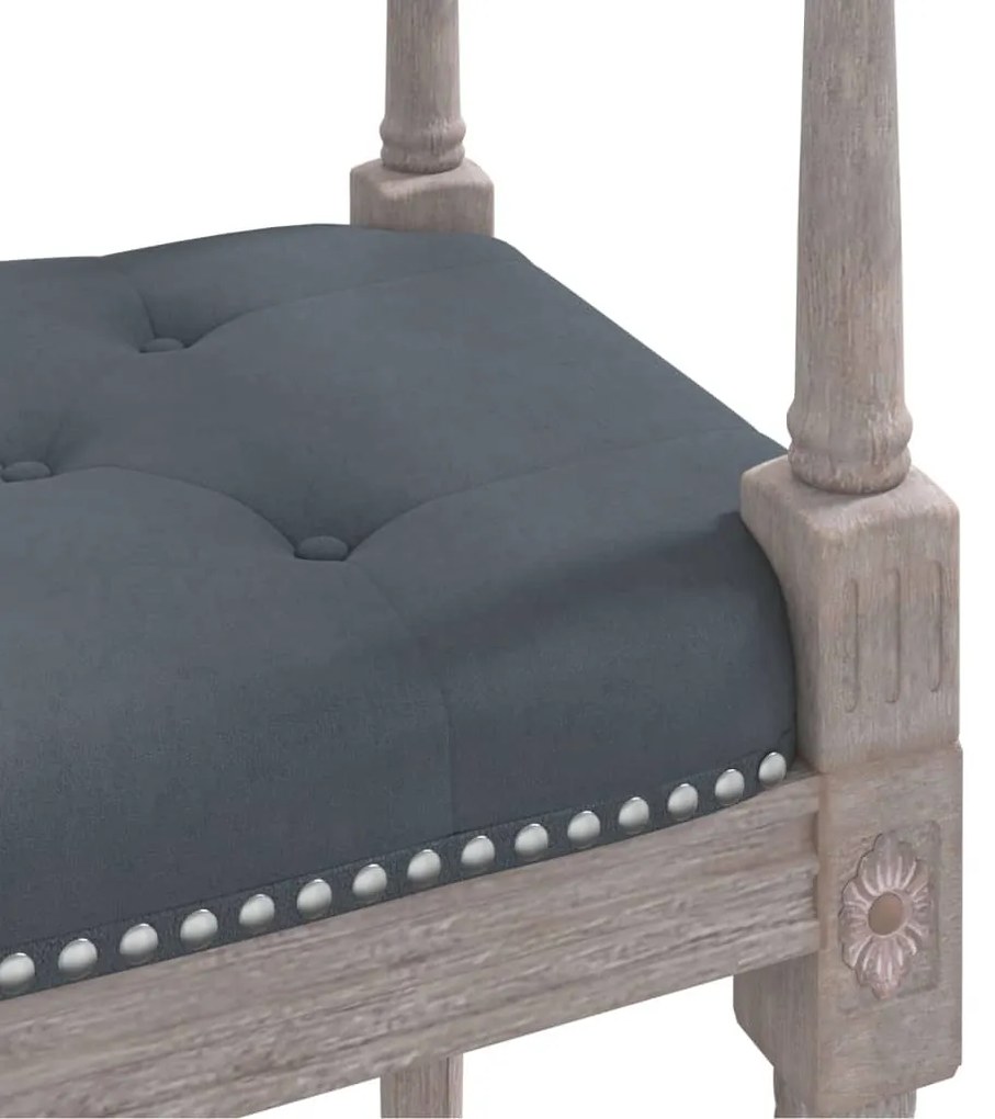 Banco 110x40x70 cm veludo cinzento-escuro