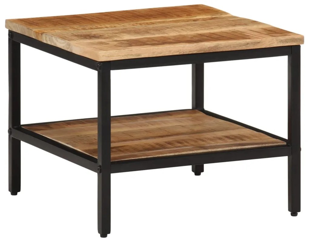 Mesa de centro 45x45x35 cm madeira de mangueira áspera maciça