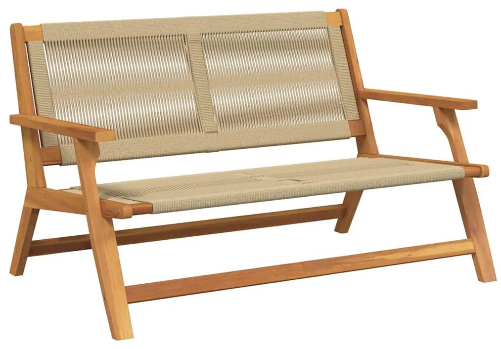 Cadeiras de Jardim com Mesa 5 pcs Bege Madeira Maciça de Acácia