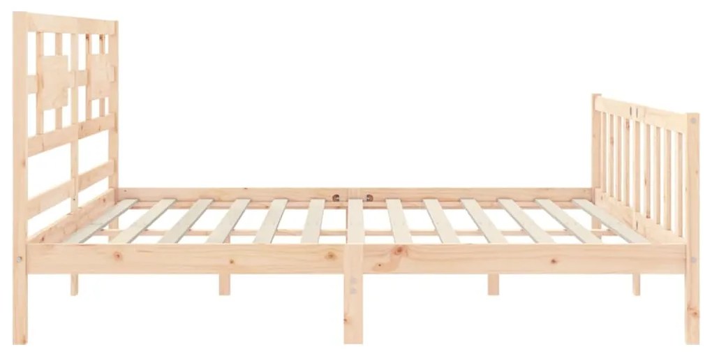 Cama sem colchão 200x200 cm madeira de pinho maciça