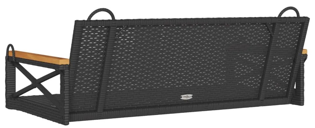 Banco baloiço 109x62x40 cm vime PE preto