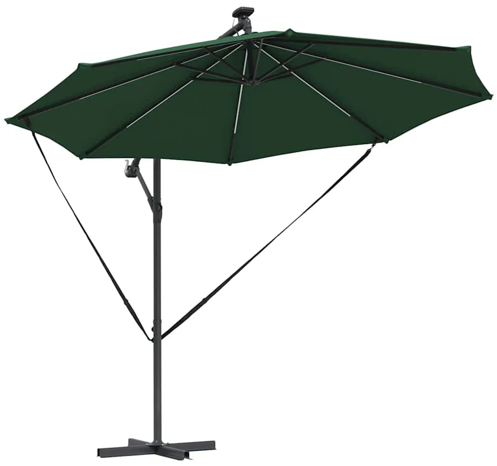 Guarda-sol de Bananeira Cantilever Verde 294 x 294 x 248 cm