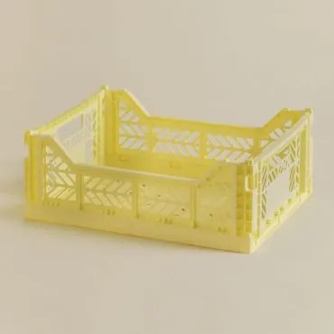 Caixa Dobrável E Empilhável De Plástico Doli Amarelo & 40 Cm - Sklum