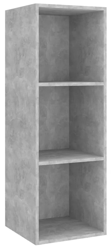 4 pcs conjunto de móveis de TV contraplacado cinzento cimento