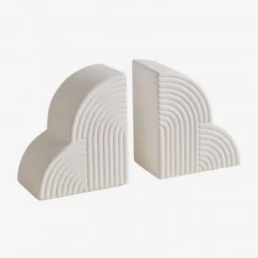 Suporte Para Livros Em Cimento Belzer Branco - Sklum