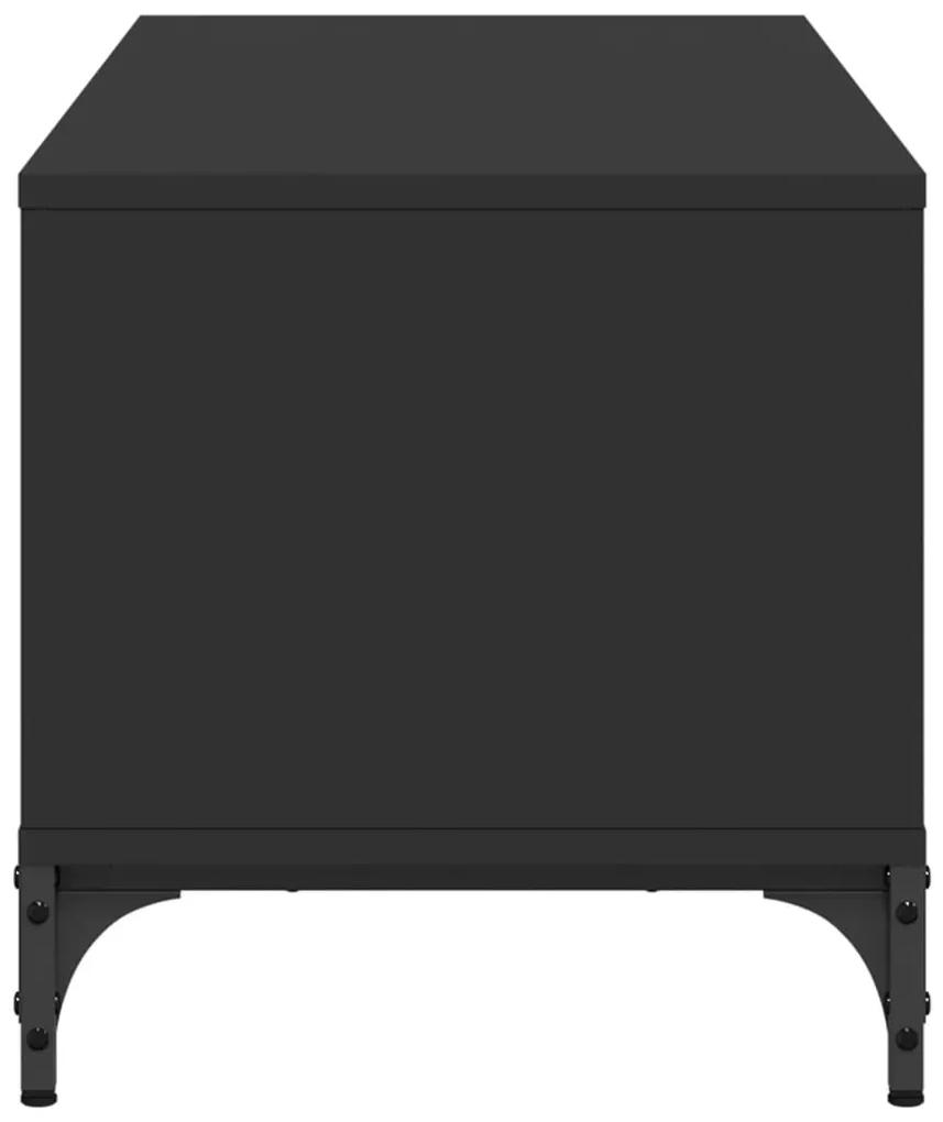 Móvel TV 102x40x41 cm derivados madeira/aço revestido pó preto