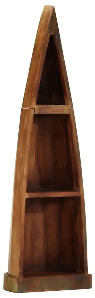 Armário em forma de barco 39x27x127cm madeira recuperada maciça