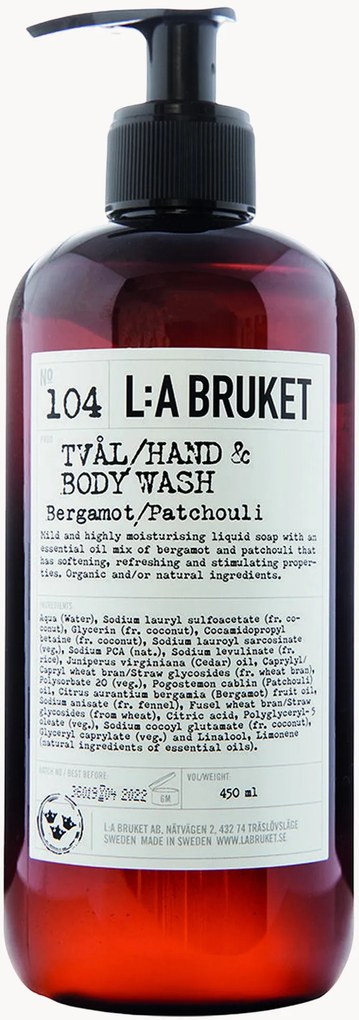 Sabonete líquido para as mãos e corpo Anya (bergamota, patchouli)