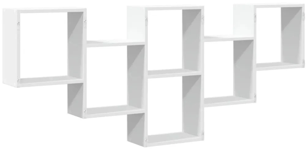 Prateleira de parede 159x18x66 cm derivados de madeira branco