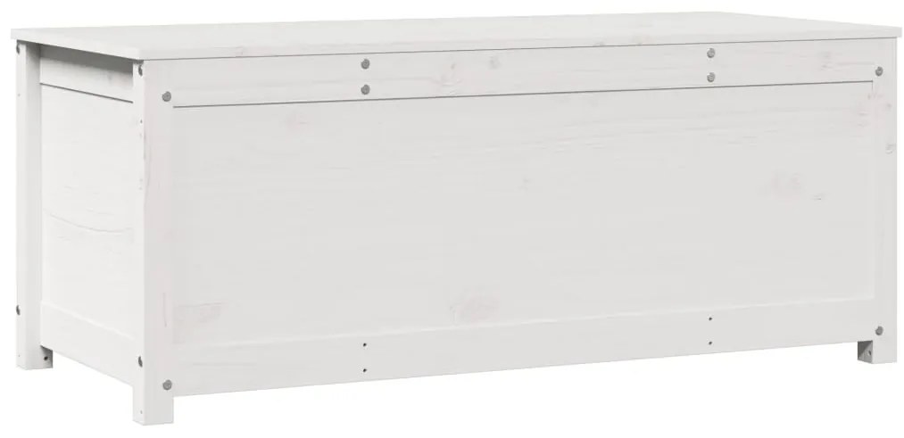 Caixa de arrumação 110x50x45,5cm madeira de pinho maciça branco